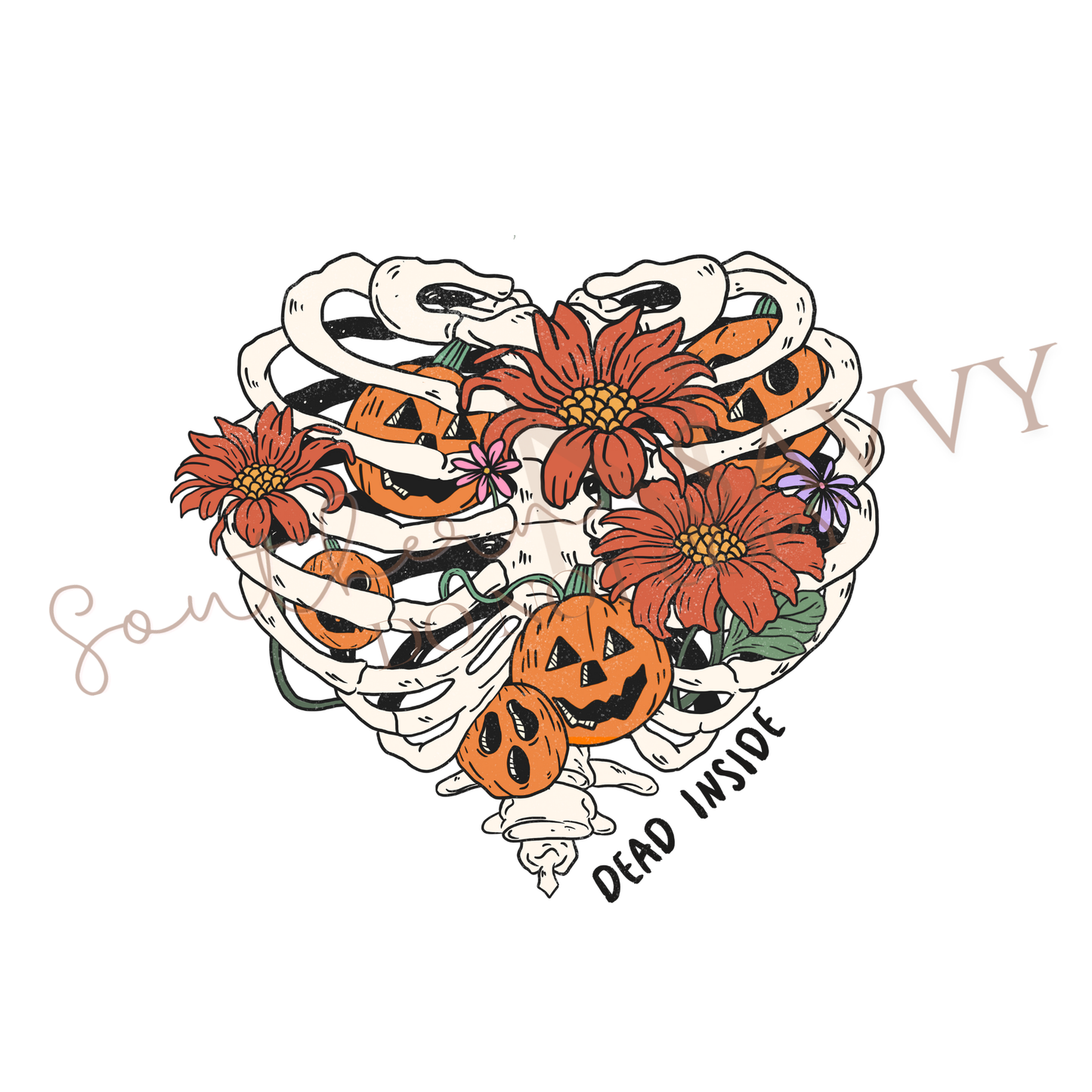 Dead Inside Heart UV DTF & DTF
