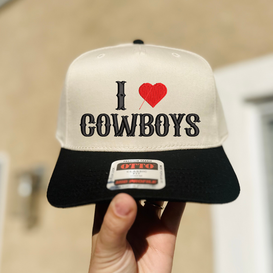 I HEART COWBOYS Embroidered Hat