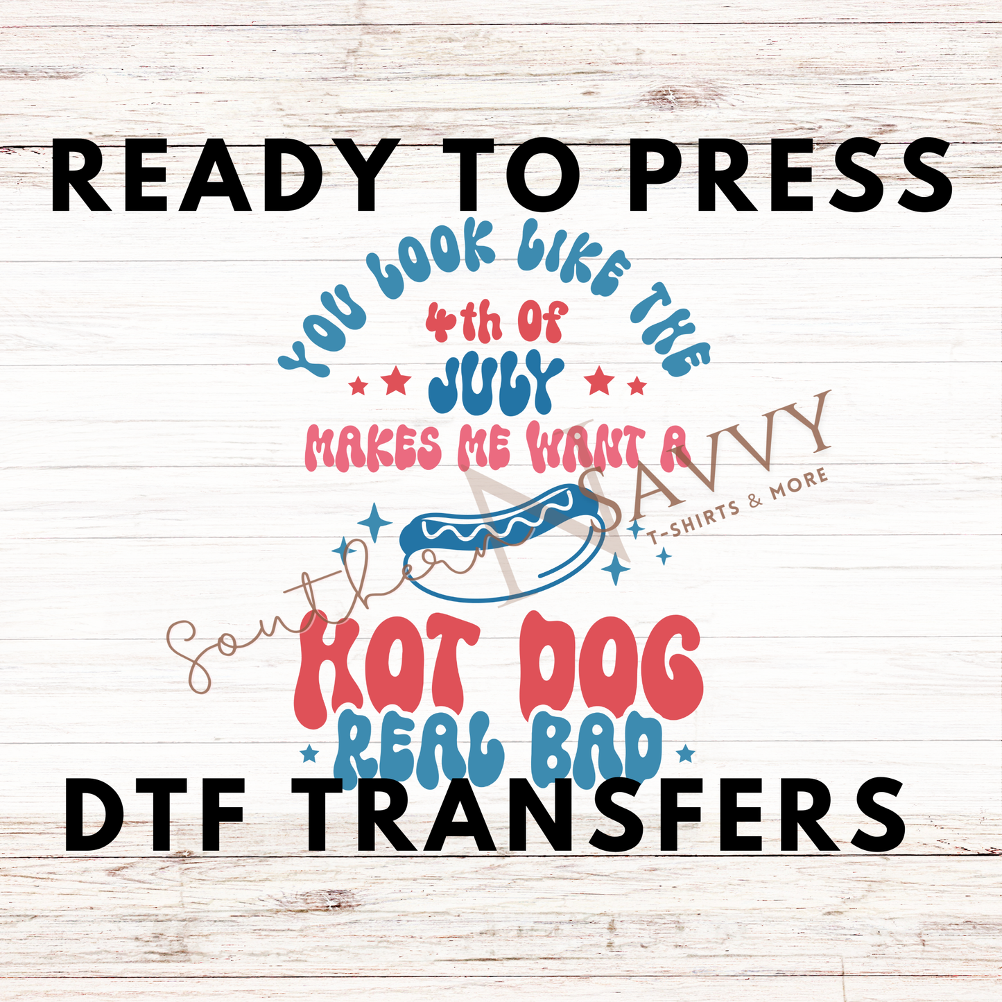 Hot Dog 4th of July UV DTF & DTF
