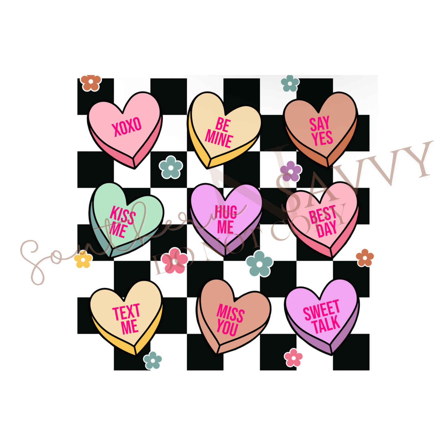 Conversation Hearts UV DTF & DTF
