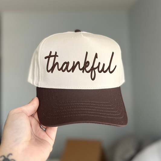Thankful Embroidered Hat