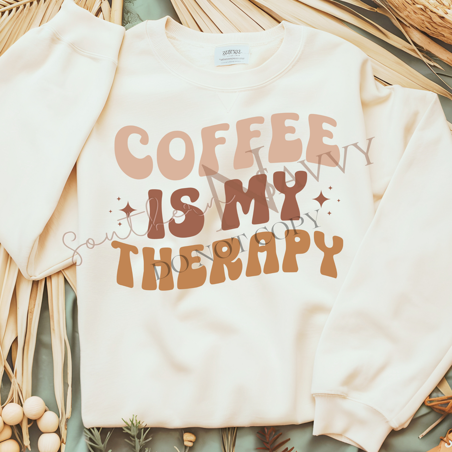 Coffee is my Therapy T-shirt or Sweatshirt DTF Printed