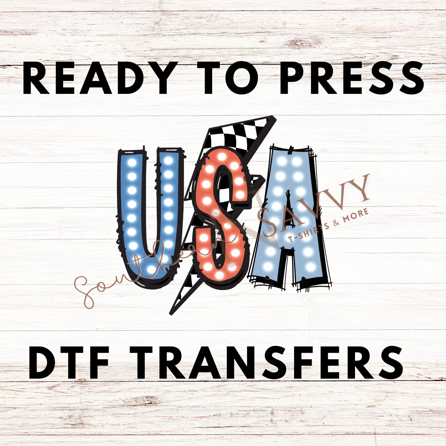 USA lightening 4th of July UV DTF & DTF