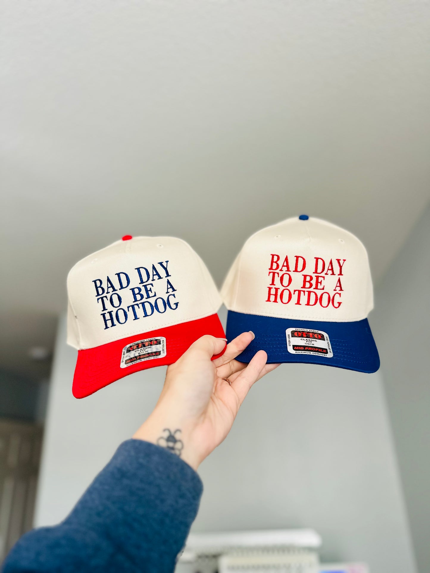 Bad day to be a hotdog Embroidered Hat