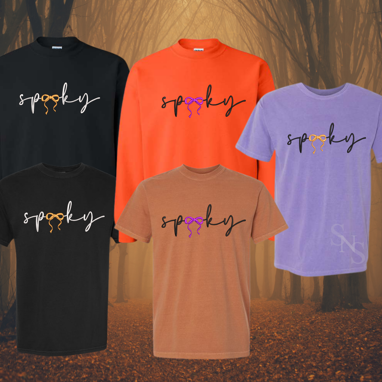 Spooky Bow Embroidered Shirt