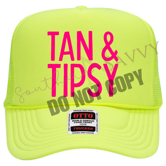 EMBROIDERED Tan & Tipsy Hat