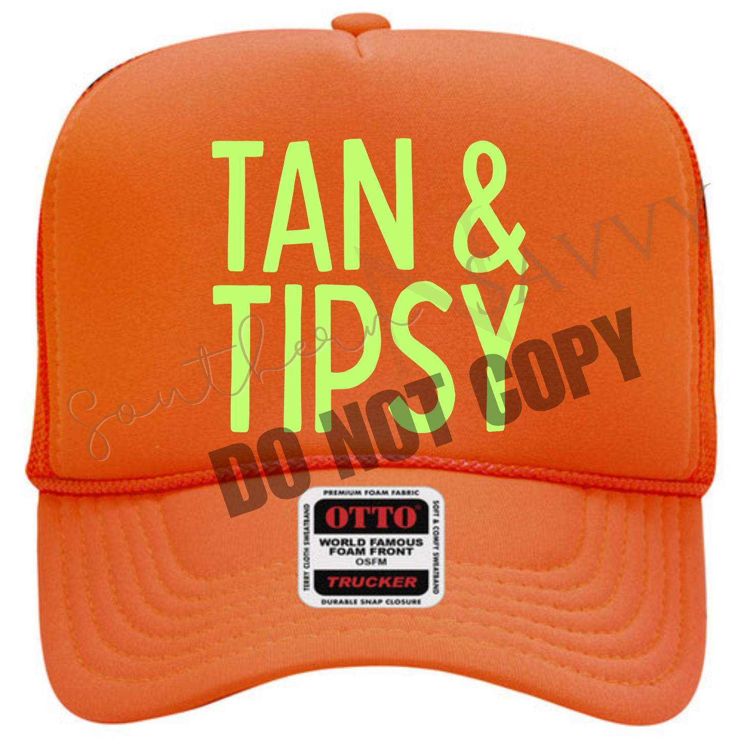 EMBROIDERED Tan & Tipsy Hat