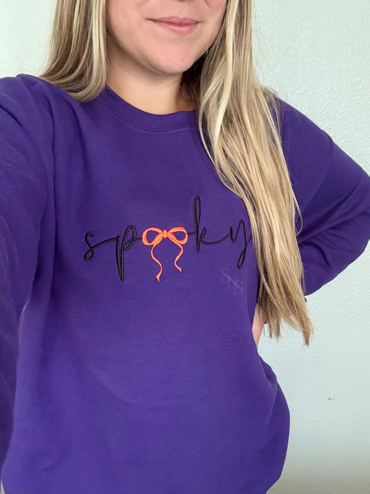 Spooky Bow Embroidered Shirt