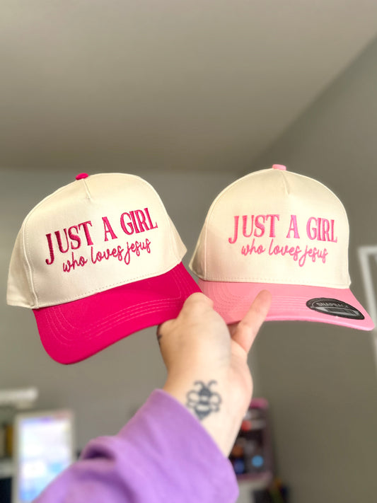 Just a Girl Jesus Embroidered Hat