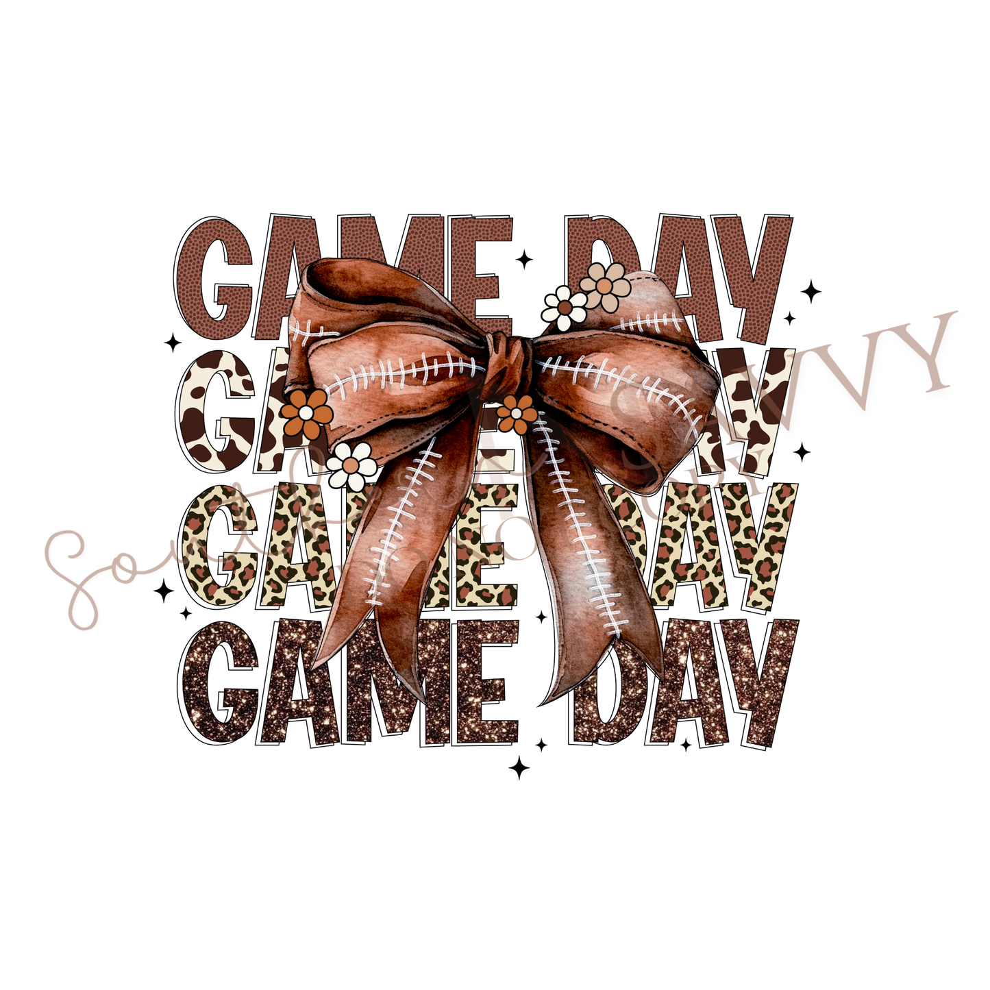GameDay bow UV DTF & DTF