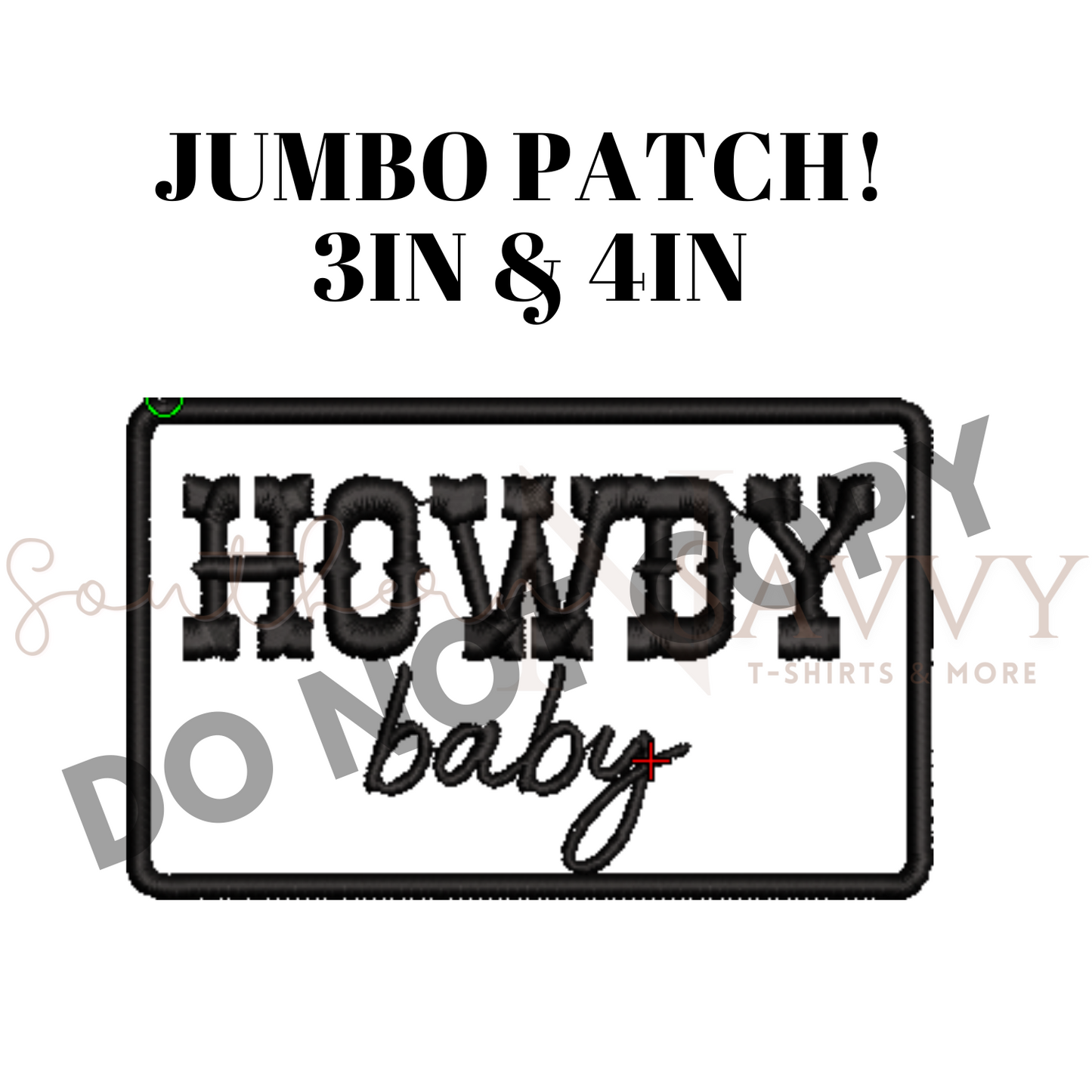 Howdy Baby Western Iron On Patch
