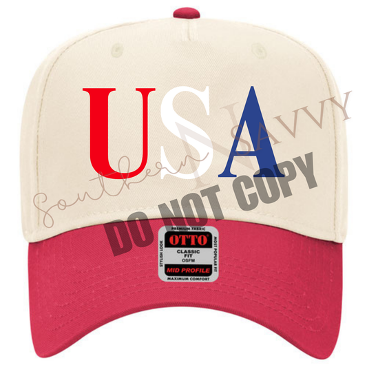 EMBROIDERED USA Hat