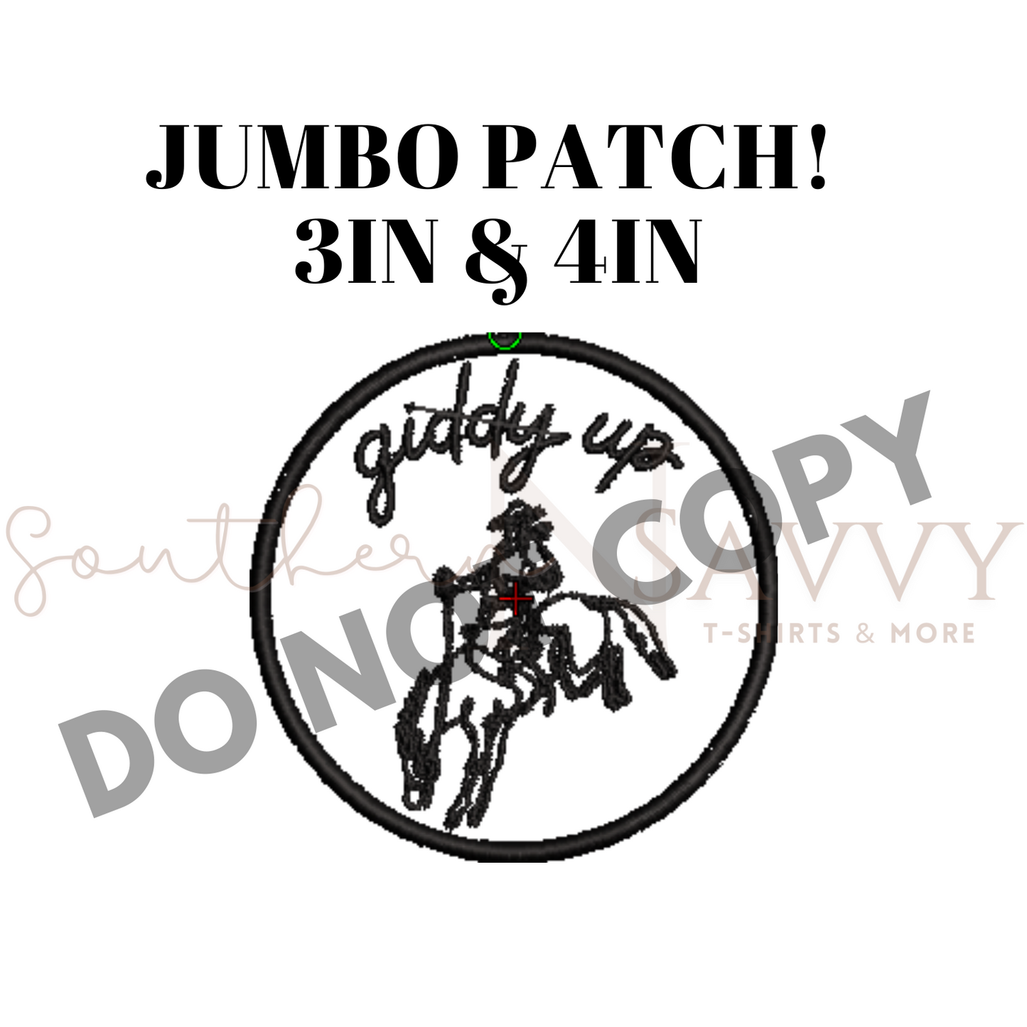 Giddy Up Western Iron On Patch