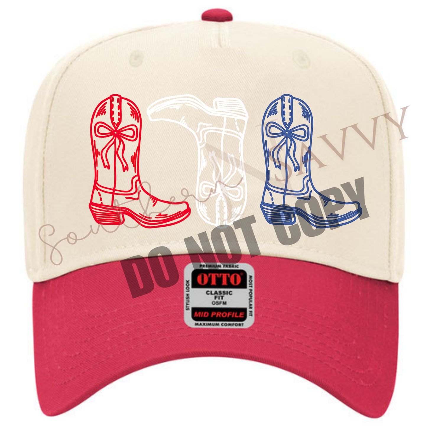 EMBROIDERED USA Boots Hat