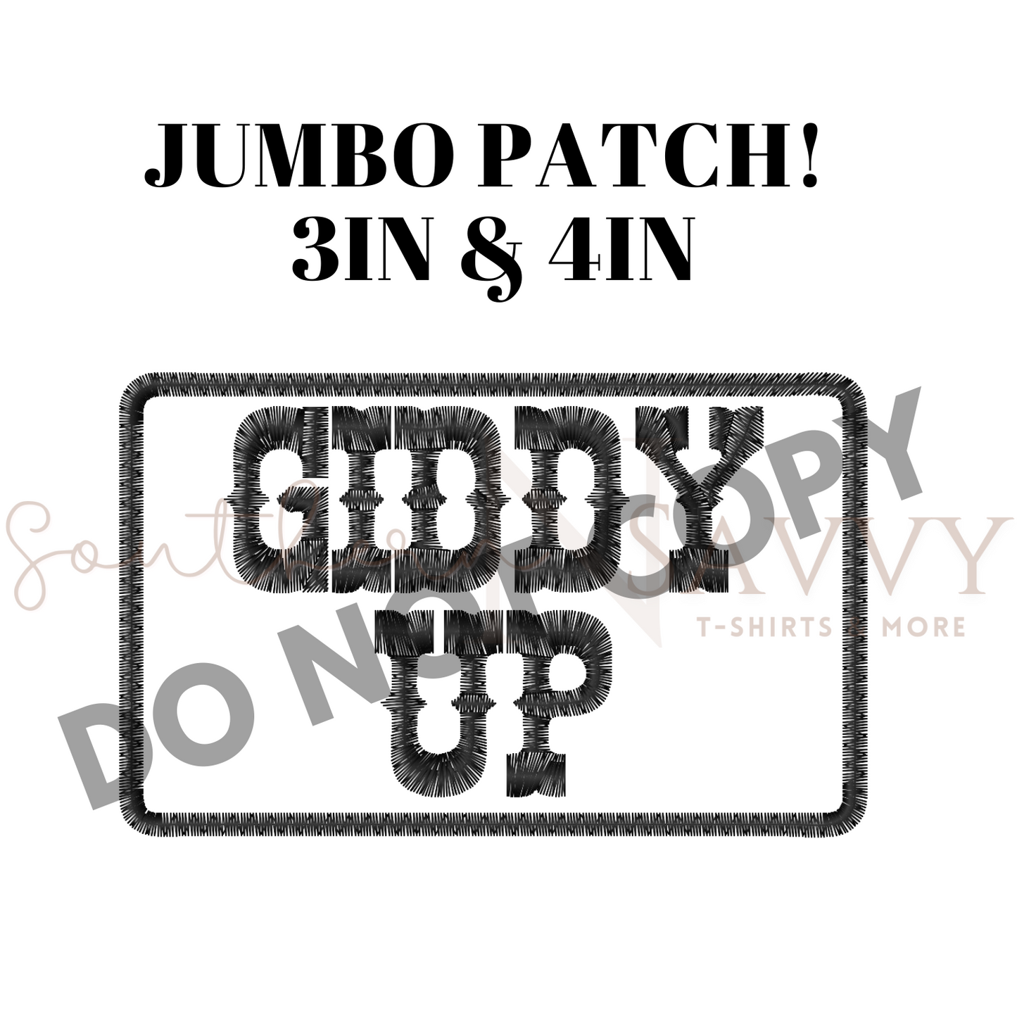 Giddy Up Western Iron On Patch
