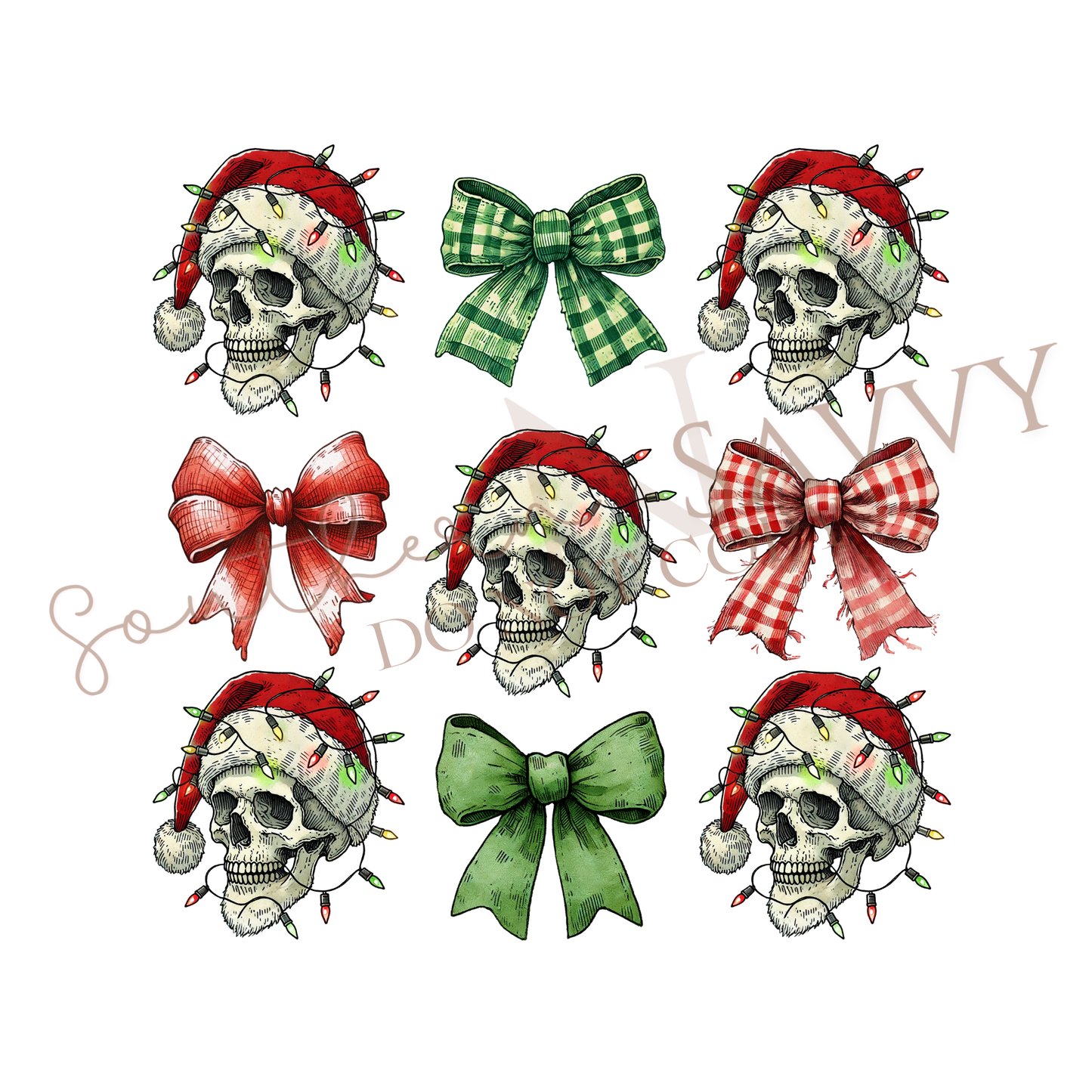 Skeleton Bows DTF