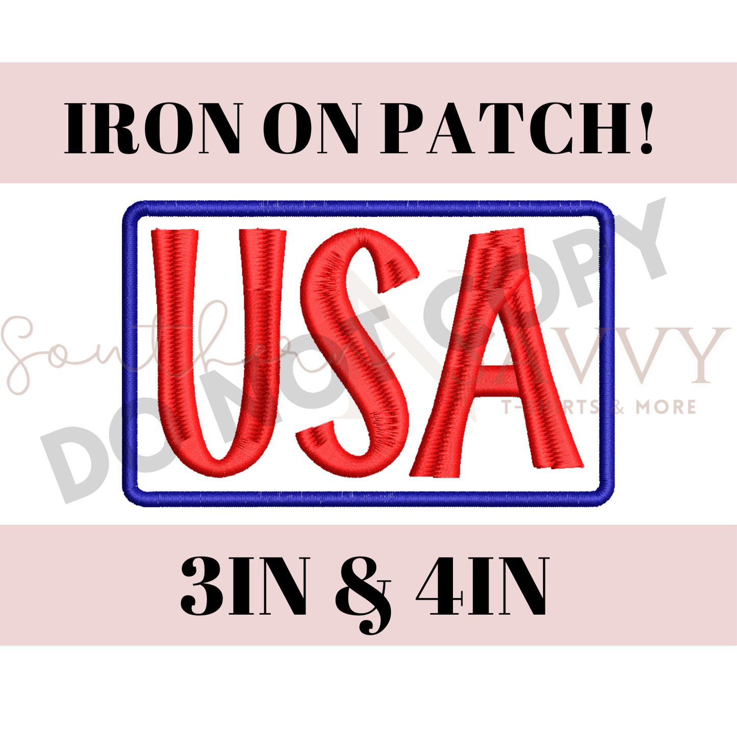 USA 4th of July Independence Day 4in Iron On Patch Trucker Hat Patch