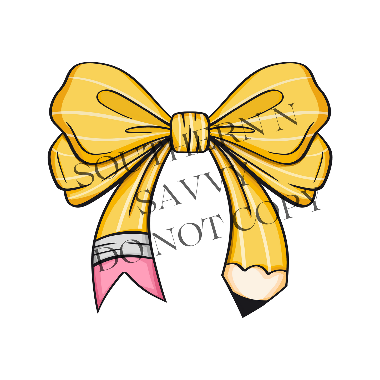 Pencil Bow DTF