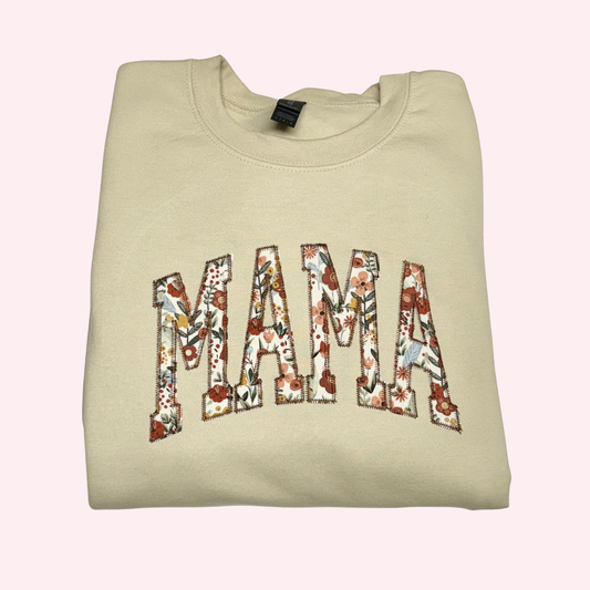 MAMA Applique Embroidered Sweatshirt