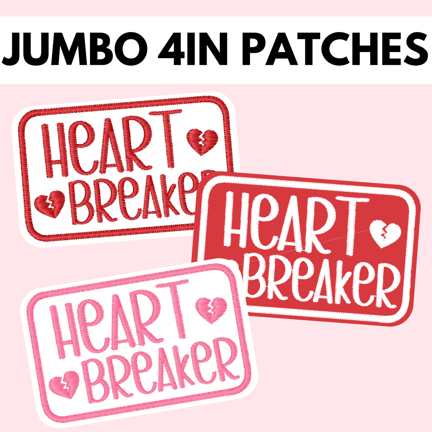 Heart Breaker Jumbo 4in Patch