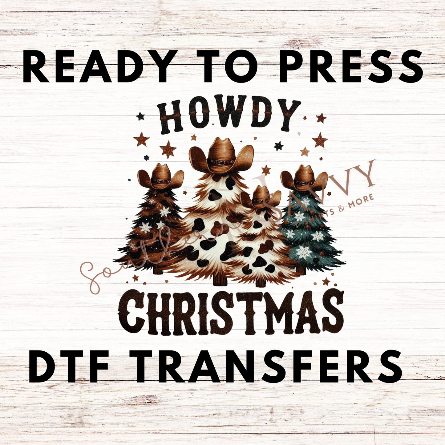 Western Merry Christmas UV DTF & DTF