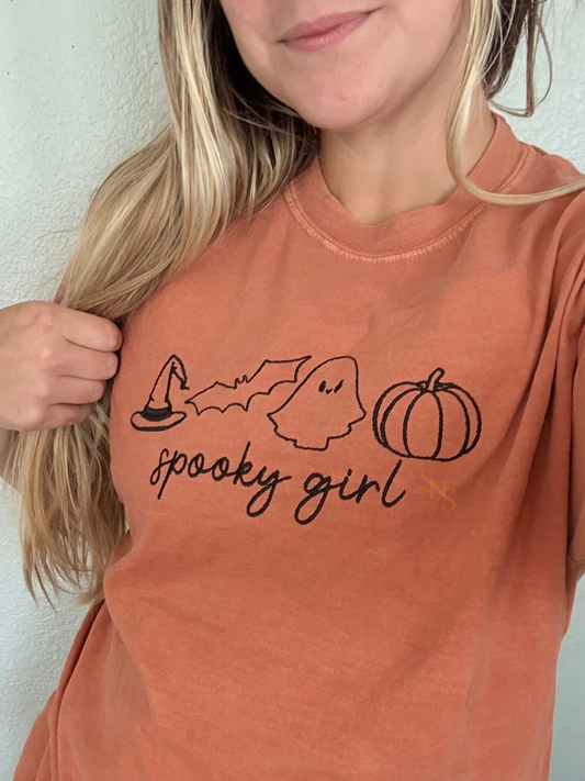 Spooky Girl Embroidered Shirt