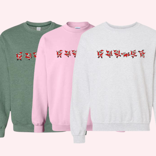Cartwheel Santa Embroidered Sweatshirt