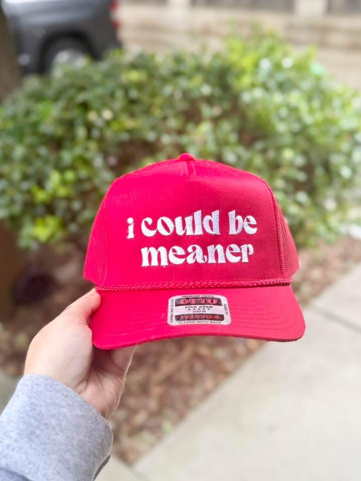 I Could be Meaner | Embroidered Hat