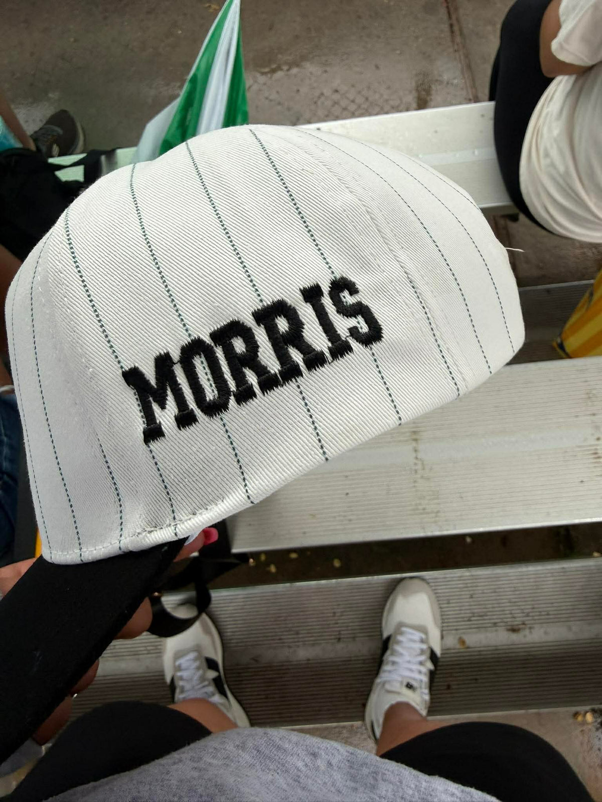 CUSTOM Number Embroidered PINSTRIPE Hat