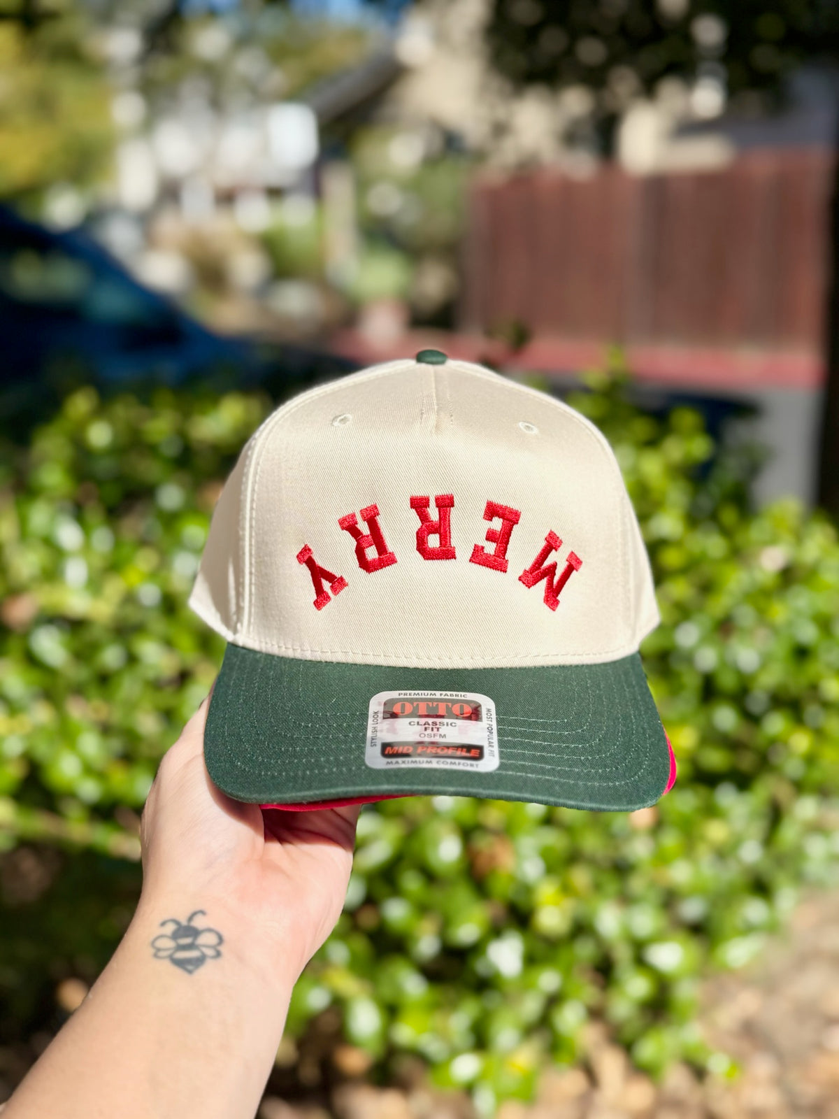 UPSIDE DOWN MERRY Embroidered Hat
