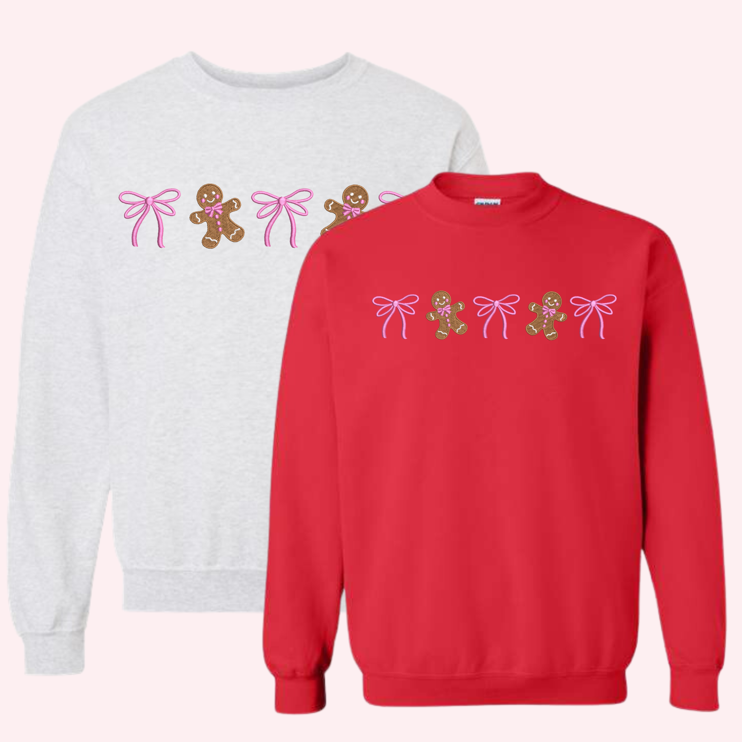 Gingerbread & Bows | Embroidered Sweatshirt