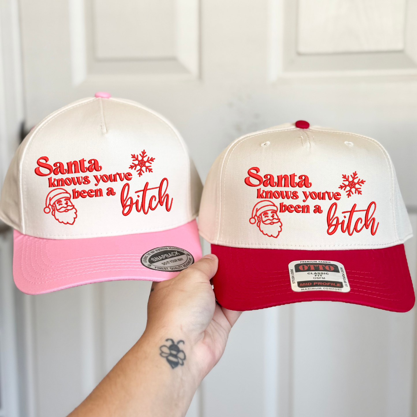 SANTA KNOWS YOU BEEN A…. Embroidered Hat