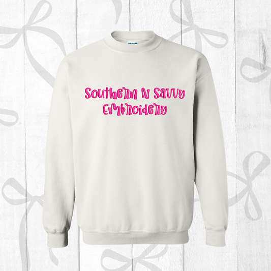 Custom Embroidered Sweatshirt or Comfort Colors Tee