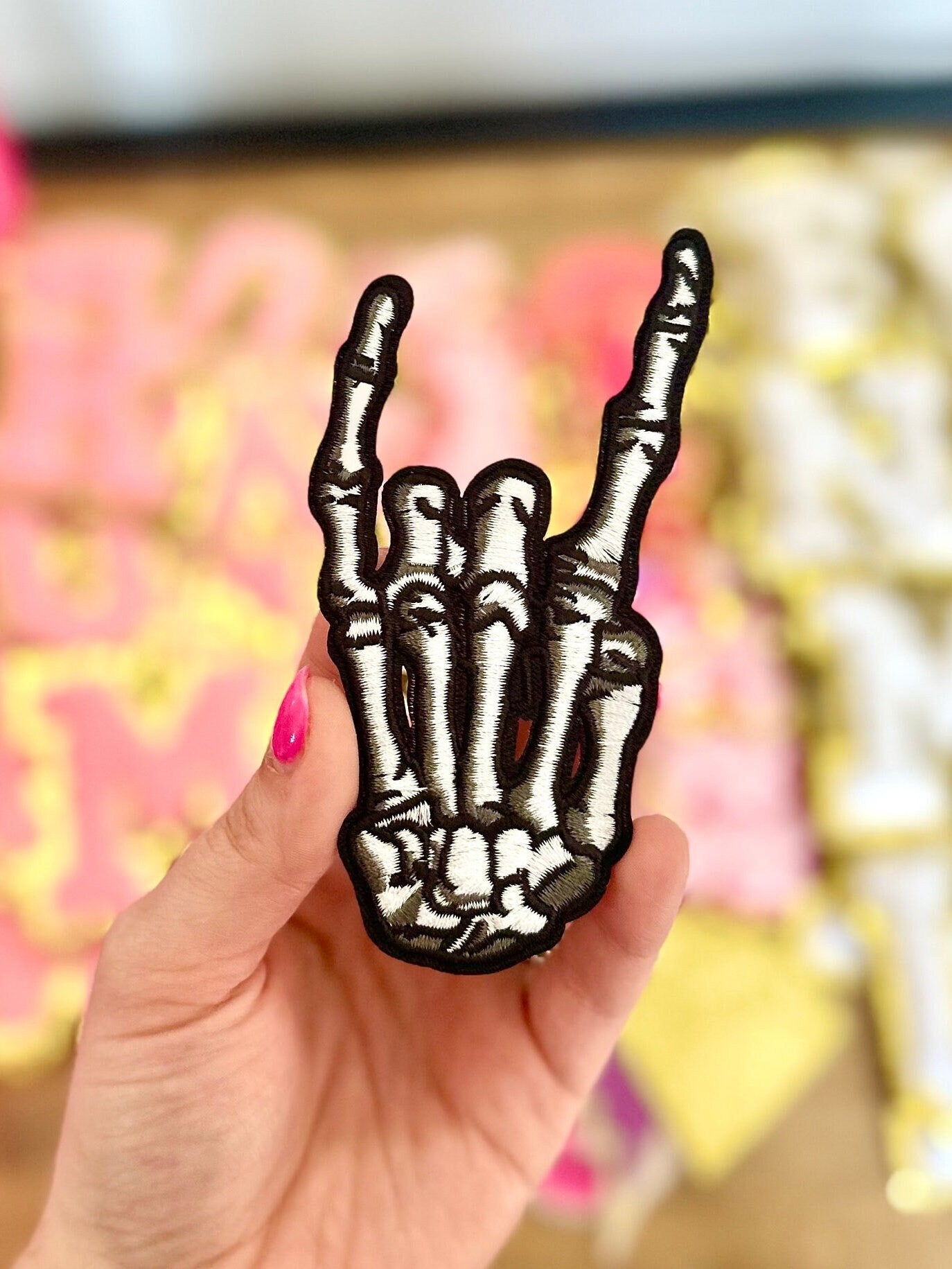 Embroidered Iron On Patch for Trucker Hat, Jacket, Clothing or Bag | Handmade in Texas Custom Embroidery Patches