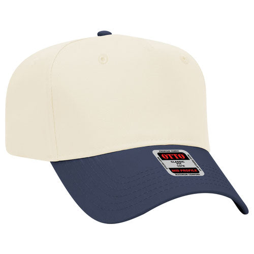 Natural/Navy Blue Otto Canvas Hat