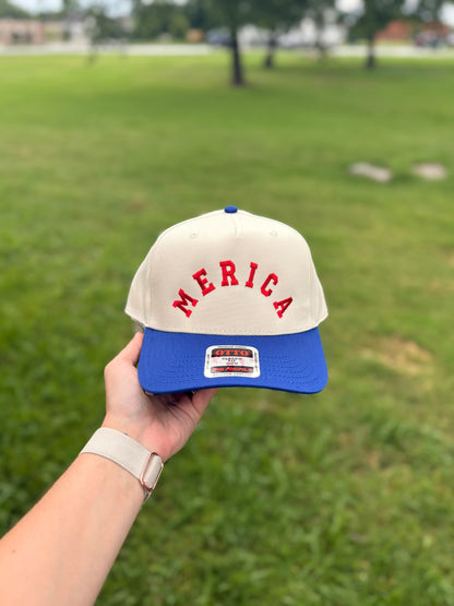 Rounded MERICA Embroidered Hat