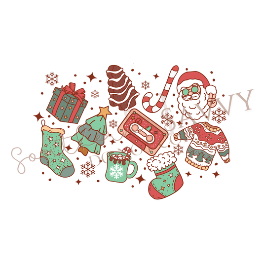 Retro Christmas UV DTF & DTF