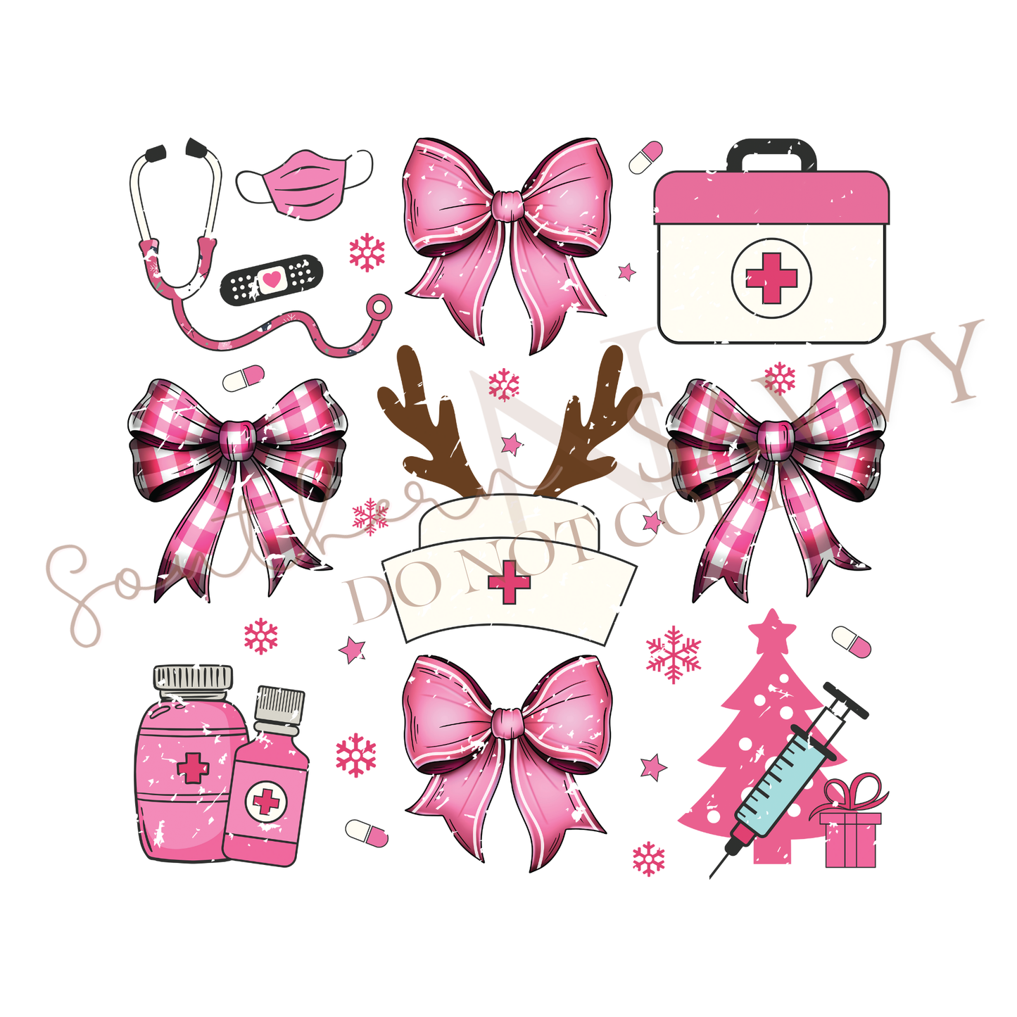 Christmas Nurse UV DTF & DTF