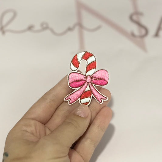 Candy Cane with Bow Patch