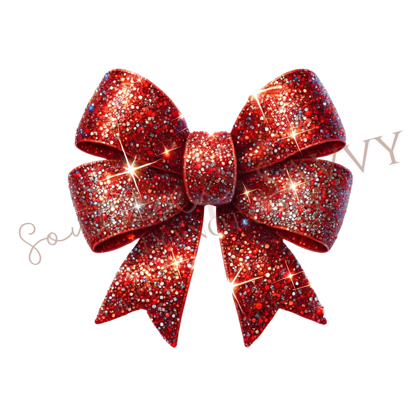 Glitter Red Bow UV DTF & DTF