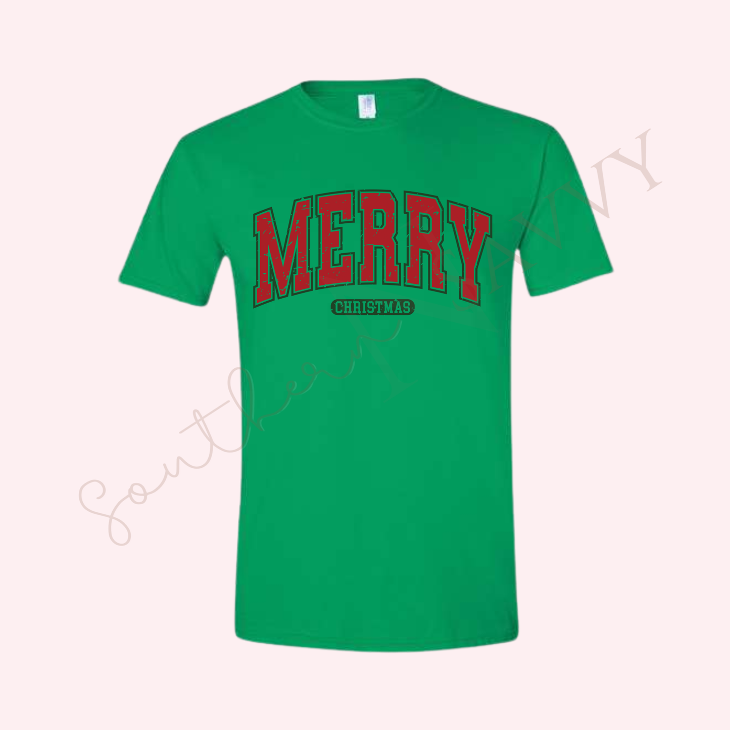 MERRY - GREEN CHRISTMAS T SHIRT