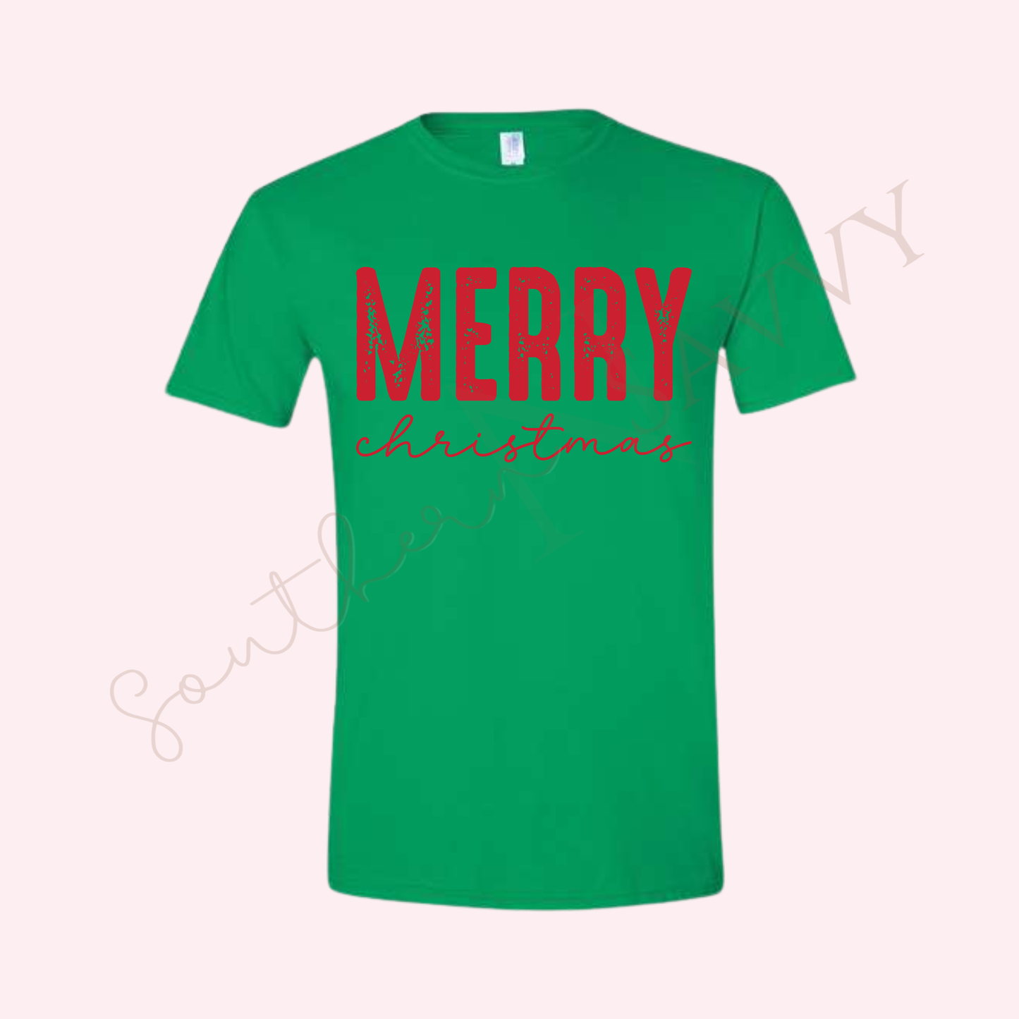 MERRY CHRISTMAS - GREEN CHRISTMAS T SHIRT