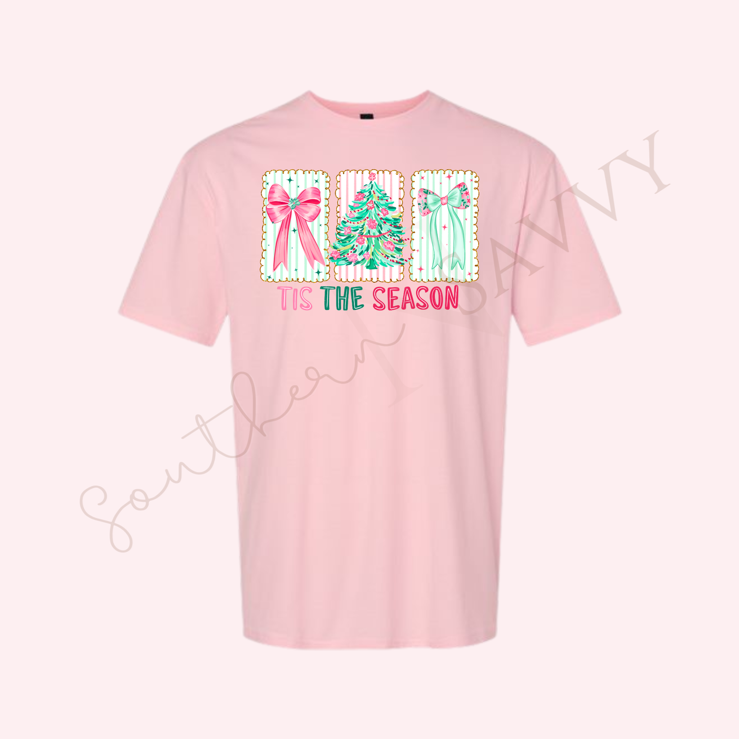 TIS THE SEASON PINK- CHRISTMAS T-SHIRT
