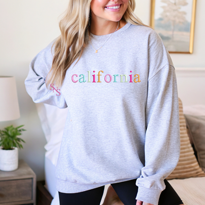Rainbow State Embroidered Sweatshirt (Faire)