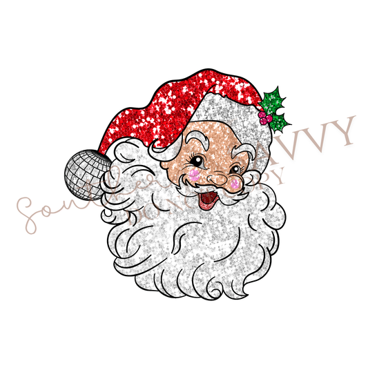 Glitter Santa UV DTF & DTF