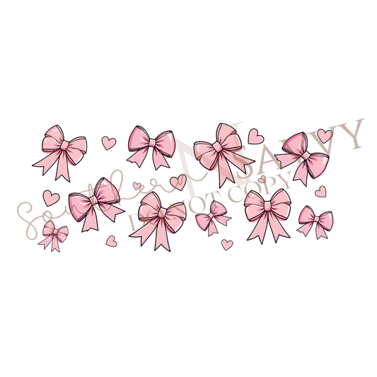 Bows UV DTF 16oz Cup Wrap
