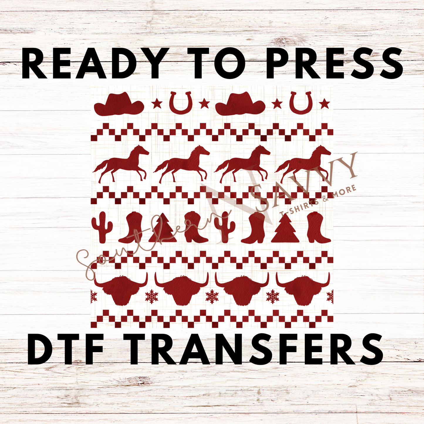 Christmas Pattern UV DTF & DTF
