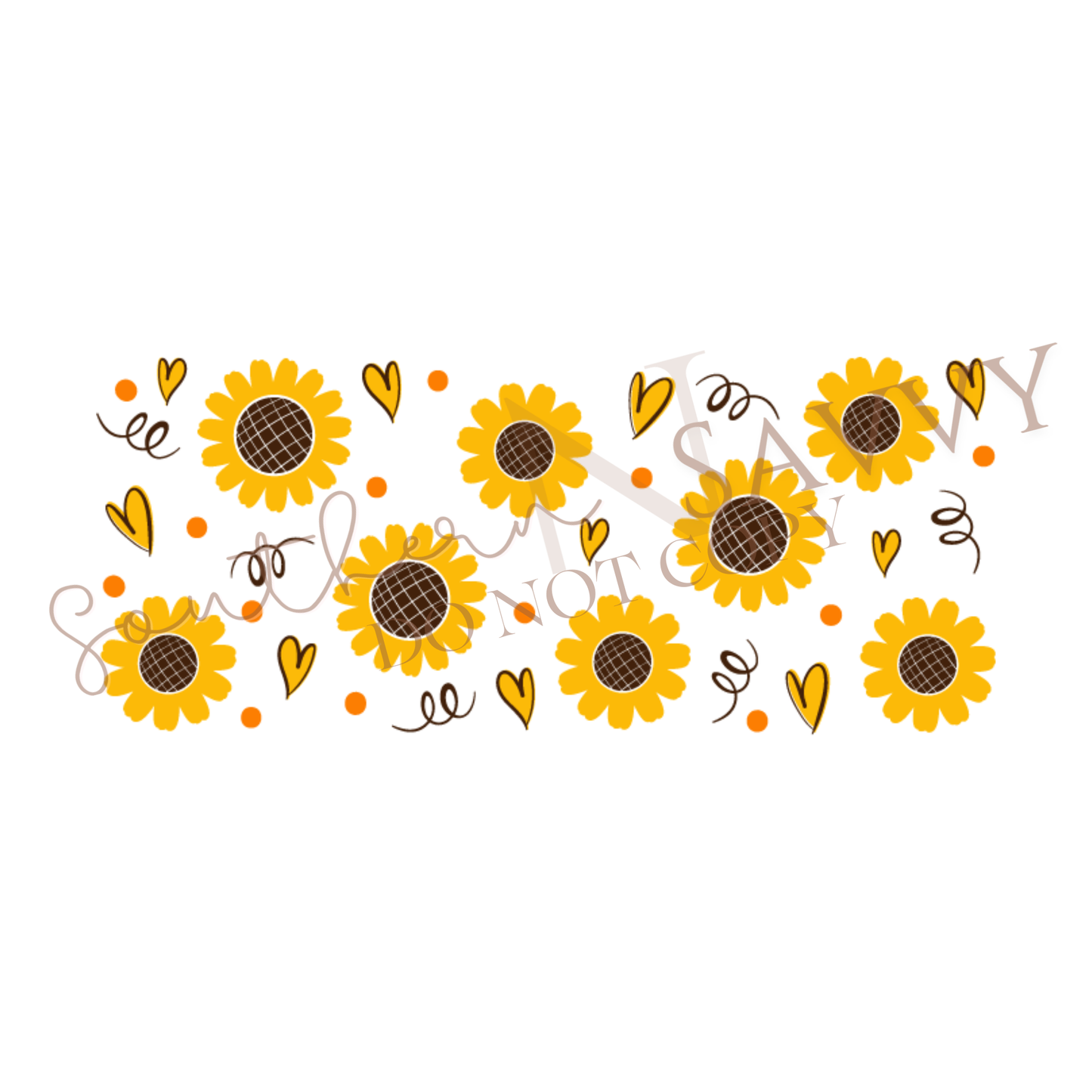 Sun Flower UV DTF 16oz Cup Wrap