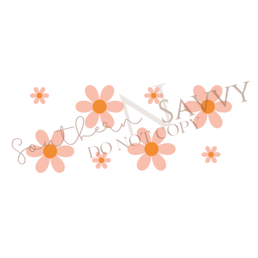 Flower UV DTF 16oz Cup Wrap
