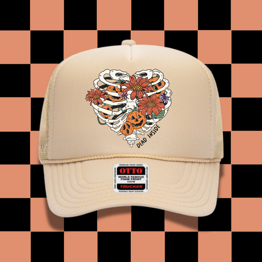 Halloween Heart Tan Trucker Hat